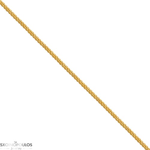 Αλυσίδα  Κ14 40cm, Τετράγωνη Σπίγγα , Νο1 (0,80mm)