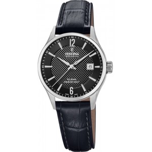 FESTINA Swiss Made Classic mens Black Leather Strap F20009/4