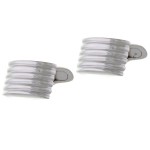 Μανικετόκουμπα Από Πλατινωμένο Ασήμι