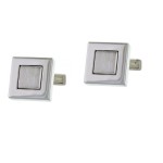 Μανικετόκουμπα Από Πλατινωμένο Ασήμι