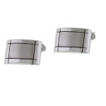 Μανικετόκουμπα Από Πλατινωμένο Ασήμι