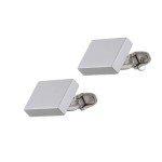 Μανικετόκουμπα Από Πλατινωμένο Ασήμι