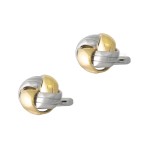 Μανικετόκουμπα Breuning από πλατινωμένο και επιχρυσωμένο ασήμι