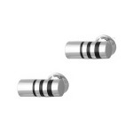 Μανικετόκουμπα Breuning από πλατινωμένο ασήμι