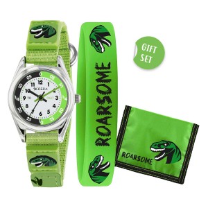 Tikkers Boys Green Dinosaur Strap SET Watch ATK1049