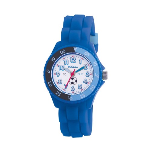 Tikkers Boys Blue Silicone Strap Time Teacher Watch TK0002