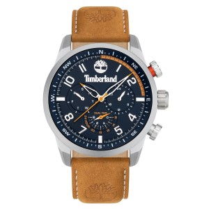 TIMBERLAND Forestdale Dual Time Brown Leather Strap TDWJF2000702