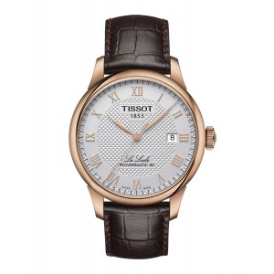 TISSOT Le Locle Powermatic 80 Automatic Brown Leather Strap T0064073603300