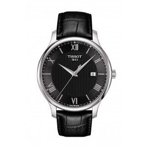 TISSOT T-Classic Tradition Black Leather Strap T0636101605800
