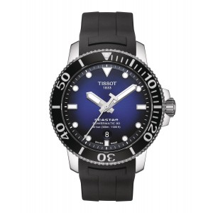 TISSOT Seastar 1000 Powermatic 80 Black Rubber Strap T1204071704100