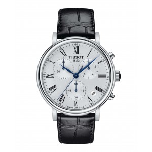 TISSOT T-Classic Carson Chronograph Black Leather Strap T1224171603300