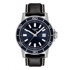 TISSOT Supersport Black Leather Strap T125.610.16.041.00