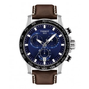 TISSOT T-Sport Chronograph Brown Leather Strap T125.617.16.041.00