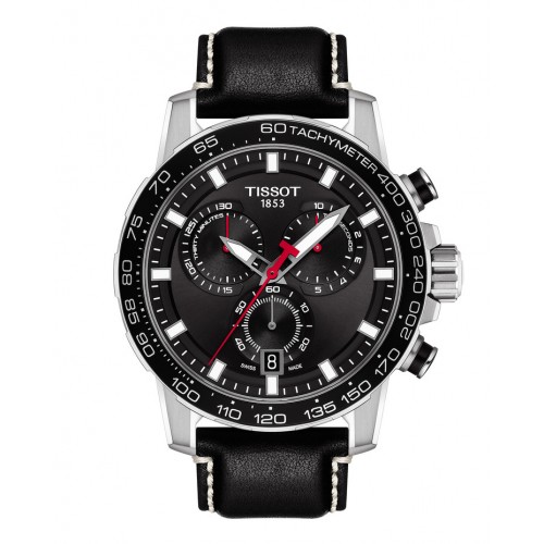 TISSOT Supersport Black Leather Cronograph T125.617.16.051.00