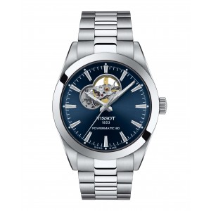 TISSOT Gentleman Powermatic 80 Open Heart Silver Stainless Steel Bracelet T1274071104101
