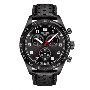 TISSOT PRS 516 Black Leather Chronograph T1316173605200