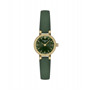 TISSOT Lovely Stainless Green Leather Strap T1400093609100