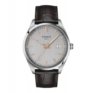 TISSOT PR 100 Brown Leather Strap T1504101603100