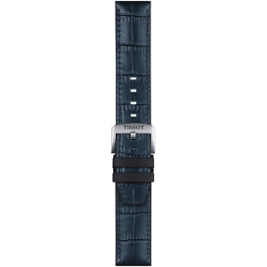 Tissot αυθεντικό μπλε δερμάτινο λουράκι πτερύγια 22 mm T852046765 