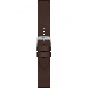 Tissot αυθεντικό καφέ δερμάτινο λουράκι πτερύγια 22 mm T852048221