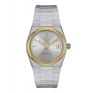 TISSOT PRX 35MM Powermatic 80 Steel &18K Gold Bezel  T9312074103101