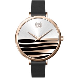 VISETTI Violette Black Leather Strap PE-912RB
