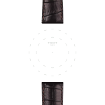 Tissot αυθεντικό μαύρο δερμάτινο λουράκι πτερύγια 22 mm T852041655
