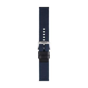 Tissot αυθεντικό μπλε πάνινο υφασμάτινο λουράκι πτερύγια 22 mm T852046754