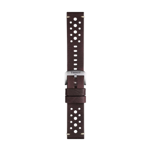 Tissot αυθεντικό καφέ δερμάτινο λουράκι πτερύγια 22 mm T852046777
