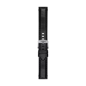 Tissot αυθεντικό μαύρο πάνινο υφασμάτινο λουράκι πτερύγια 20 mm T852046829