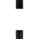 Tissot αυθεντικό μαύρο δερμάτινο λουράκι πτερύγια 20 mm T852046834