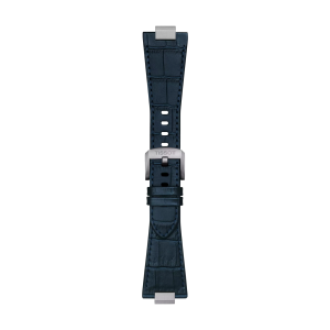 Tissot Official Dark Blue PRX 40mm Leather Strap With Steel Endpiece T852047701