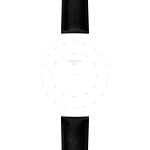 Tissot Μαύρο Συνθετικό Vegan Λουράκι με Κούμπωμα 20 mm T852050321