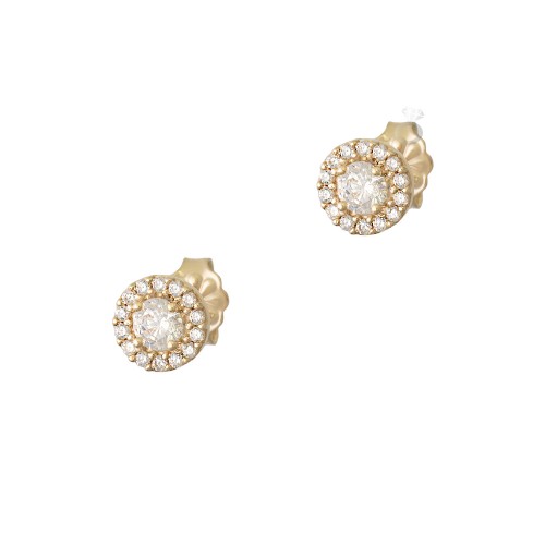 Σκουλαρίκια Χρυσά Ροζέτες  