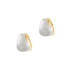 Σκουλαρίκια Κρίκοι δύο όψεων (1.2 εκ διάμετρος)