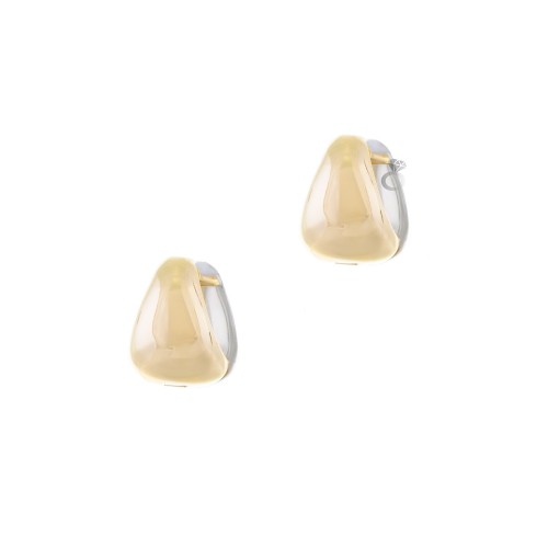 Σκουλαρίκια Κρίκοι δύο όψεων (1.2 εκ διάμετρος)