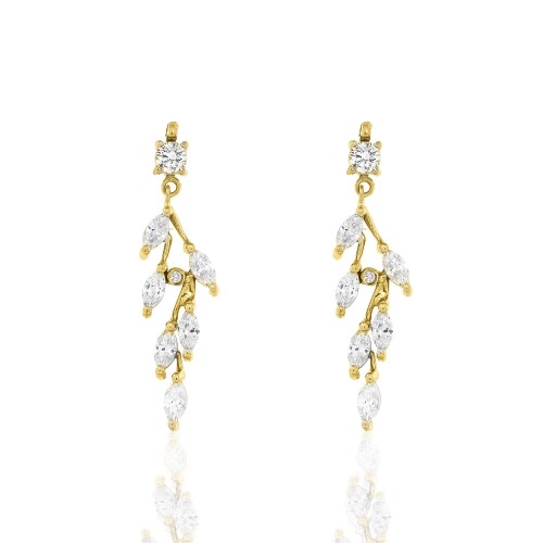 Σκουλαρίκια Χρυσά φύλλα 